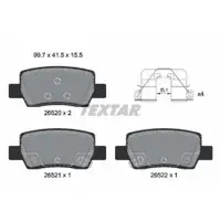 Bremsbelagsatz Scheibenbremse Textar 2652001 Q+ für Hyundai Hinterachse