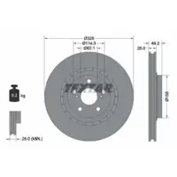 TEXTAR 92259403 Bremsscheiben 2 Stück vorne für LEXUS