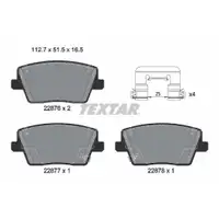 Bremsbelagsatz Scheibenbremse Textar 2287603 Q+ für Hyundai Hinterachse