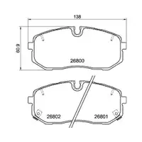 Bremsbelagsatz Scheibenbremse Textar 2680001 für Hyundai für Kia (dyk)