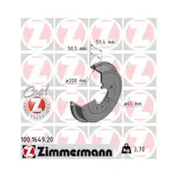 Zimmermann 100.1649.20 Bremstrommeln 2 Stück für SKODA
