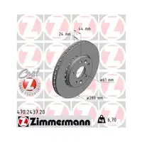 Zimmermann 470.2437.20 Bremsscheiben 2 Stück RENAULT