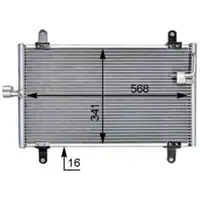 Kondensator Klimaanlage Mahle AC 514 000S Behr für Citroën für Fiat für Peugeot