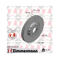 Zimmermann 600.3245.20 Bremsscheiben 2 Stück vorne VW