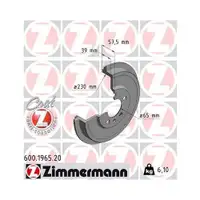Zimmermann 600.1965.20 Bremstrommeln 2 Stück SKODA