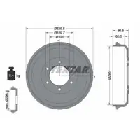 TEXTAR 94043300 Bremstrommeln 2 Stück hinten ISUZU