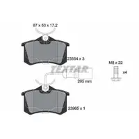 Original Textar Bremsenset Bremsscheiben Ø268 voll Bremsbeläge hinten Ford Seat