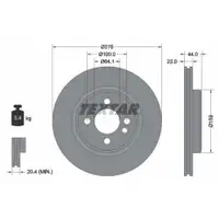 TEXTAR 92262403 Bremsscheiben 2 Stück vorne für MINI