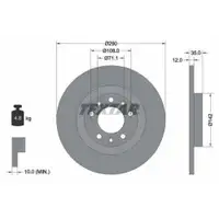 TEXTAR 92267303 Bremsscheiben 2 Stück CITROËN