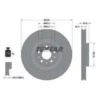 TEXTAR 92237603 Bremsscheiben 2 Stück FIAT