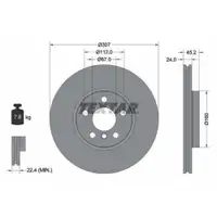 TEXTAR 92283603 Bremsscheiben 2 Stück vorne für BMW