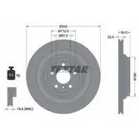 Original TEXTAR 92284003 Bremsscheiben 2 Stück hinten für MERCEDES-BENZ