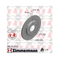 Zimmermann 285.3529.20 Bremsscheiben 2 Stück HYUNDAI