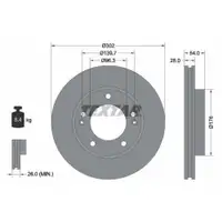 TEXTAR 92147303 Bremsscheiben 2 Stück KIA