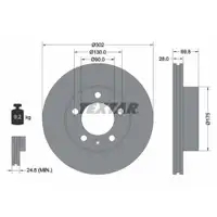 Original TEXTAR 92228603 Bremsscheiben 2 Stück vorne für OPEL