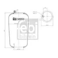 FEBI BILSTEIN 38950 Luftfederbalg für MERCEDES-BENZ