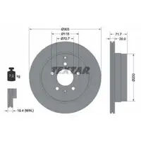 TEXTAR 92165503 Bremsscheiben 2 Stück hinten CHEVROLET