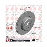 Zimmermann 150.3434.20 Bremsscheiben 2 Stück BMW