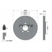 TEXTAR 92106603 Bremsscheiben 2 Stück SKODA