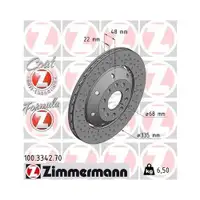 Original ZIMMERMANN 100.3342.70 Bremsscheiben 2 Stück für AUDI