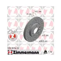 Original ZIMMERMANN 370.3074.52 Bremsscheiben 2 Stück für MAZDA