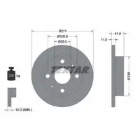 TEXTAR 92103700 Bremsscheiben 2 Stück DAIHATSU