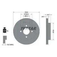 TEXTAR 92063603 Bremsscheiben 2 Stück FORD