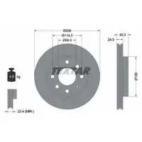 TEXTAR 92103903 Bremsscheiben 2 Stück vorne für MITSUBISHI