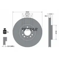 TEXTAR 92110903 Bremsscheiben 2 Stück OPEL