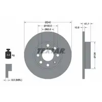 TEXTAR 92111303 Bremsscheiben 2 Stück OPEL