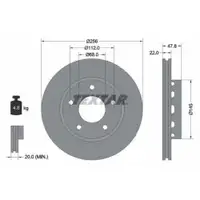TEXTAR 92174205 Bremsscheiben 2 Stück hinten für AUDI