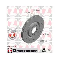 ZIMMERMANN 110.2217.52 Bremsscheiben 2 Stück für ALFA ROMEO