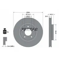 TEXTAR 92184405 Bremsscheiben 2 Stück vorne für MITSUBISHI