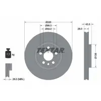 TEXTAR 92115003 Bremsscheiben 2 Stück CITROËN