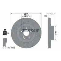 TEXTAR 92224605 Bremsscheiben 2 Stück vorne für MERCEDES-BENZ