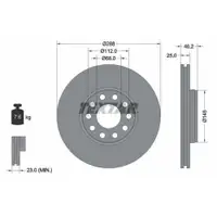 Original TEXTAR 92121005 Bremsscheiben 2 Stück vorne für VW