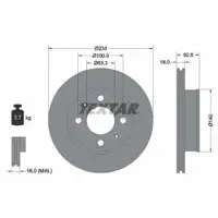 Original TEXTAR 92146803 Bremsscheiben 2 Stück vorne für HYUNDAI