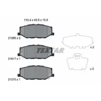 Bremsbelagsatz Scheibenbremse Textar 2156801 für Suzuki Vorderachse