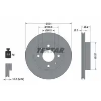 TEXTAR 92179103 Bremsscheiben 2 Stück SUZUKI