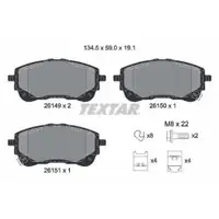 Bremsbelagsatz Scheibenbremse Textar 2614901 Q+ für Suzuki für Toyota