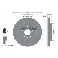TEXTAR 92290003 Bremsscheiben 2 Stück hinten für OPEL
