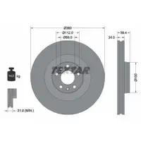 TEXTAR 92122203 Bremsscheiben 2 Stück vorne für VW