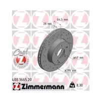 Zimmermann 400.3665.20 Bremsscheiben 2 Stück MERCEDES-BENZ