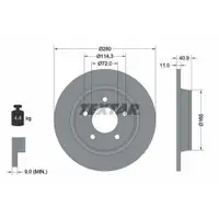 TEXTAR 92130600 Bremsscheiben 2 Stück hinten für MAZDA
