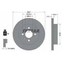 TEXTAR 92131200 Bremsscheiben 2 Stück vorne für SUZUKI