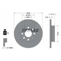 TEXTAR 92020903 Bremsscheiben 2 Stück OPEL