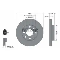 TEXTAR 92029603 Bremsscheiben 2 Stück OPEL