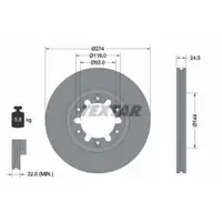 TEXTAR 92136300 Bremsscheiben 2 Stück vorne MAZDA