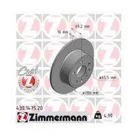 Zimmermann 430.1475.20 Bremsscheiben 2 Stück OPEL