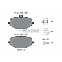 Bremsbelagsatz Scheibenbremse Textar 2272303 Q+ für Mercedes Benz Hinterachse